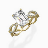 Infinity Band Vintage Style Engagement Ring