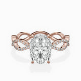 Infinity Band Vintage Style Engagement Ring