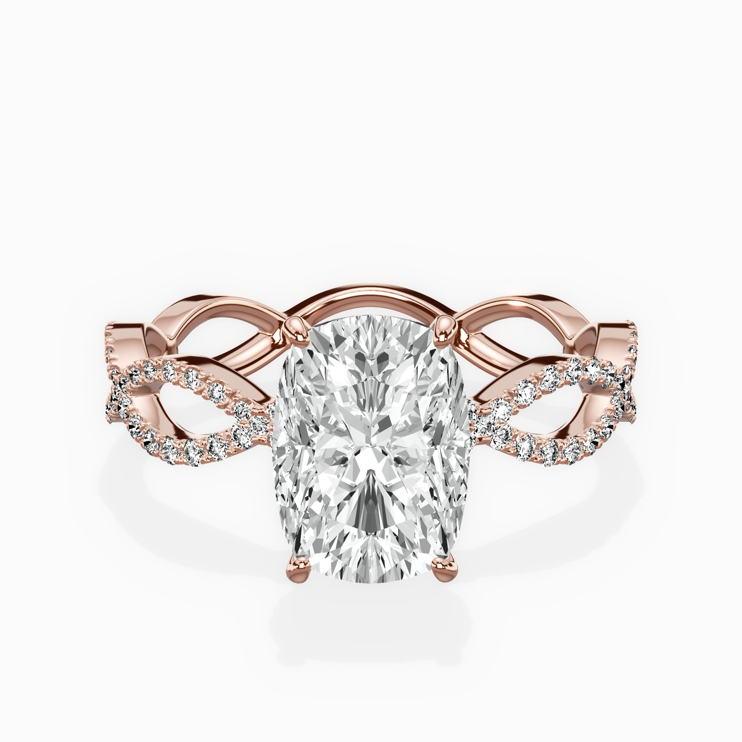 Infinity Band Vintage Style Engagement Ring
