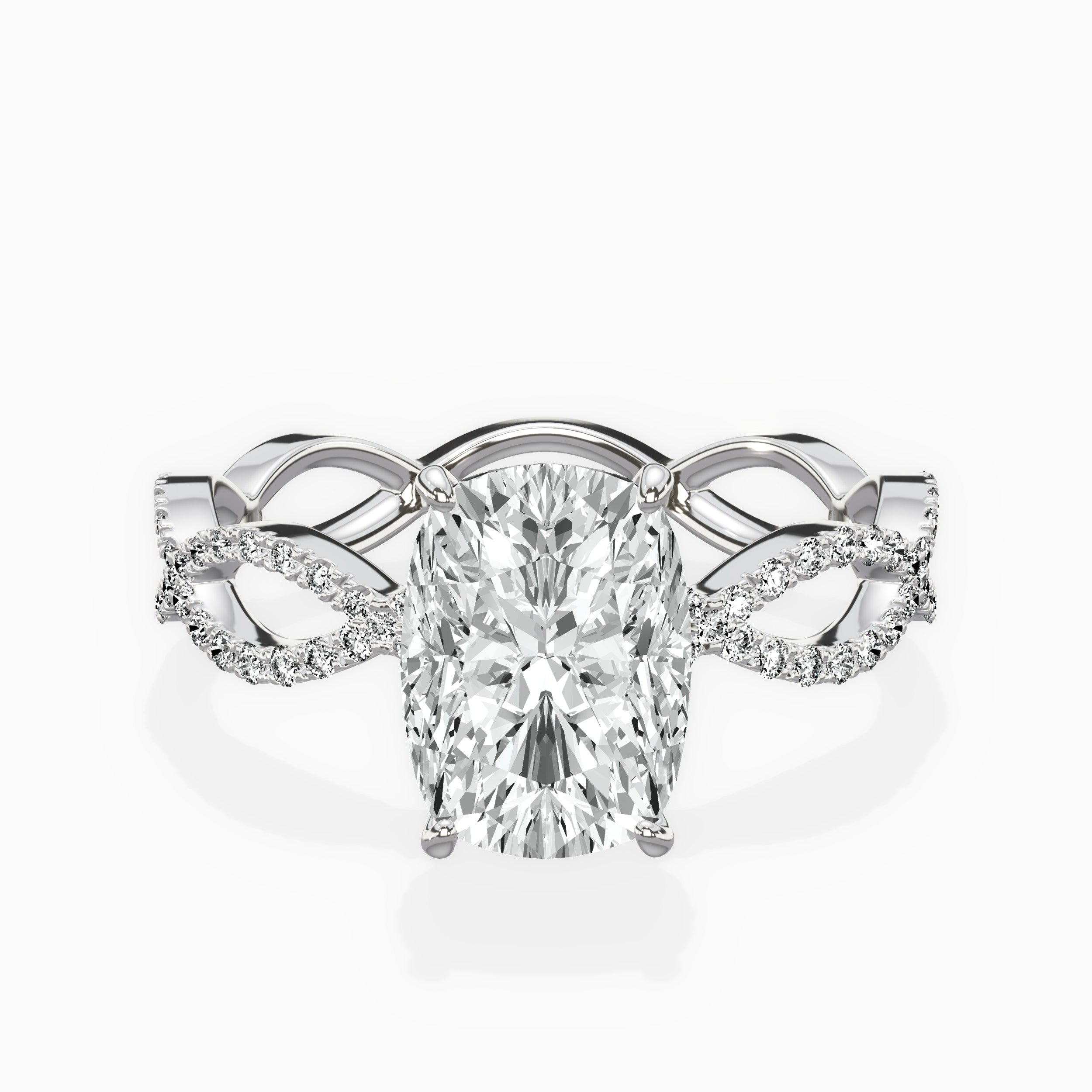 Infinity Band Vintage Style Engagement Ring