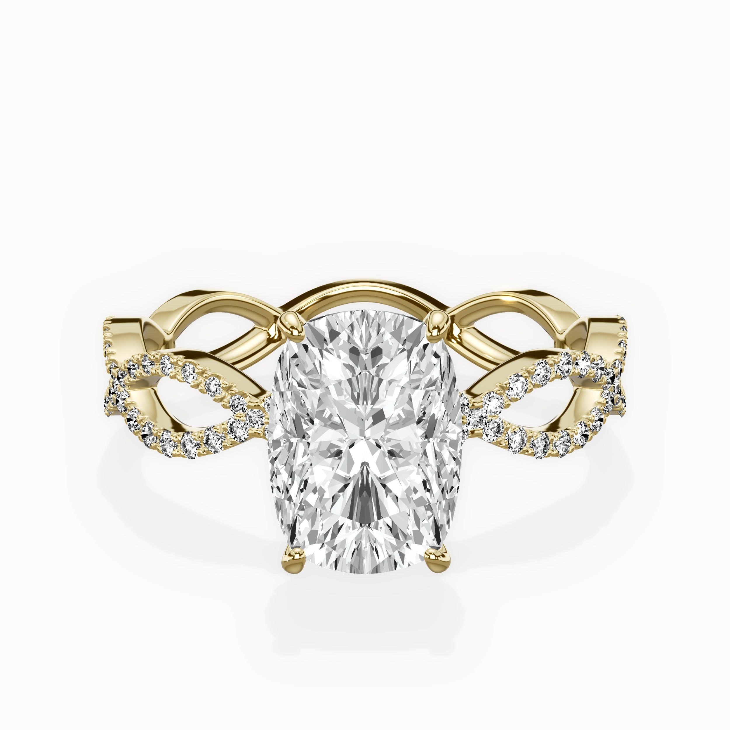 Infinity Band Vintage Style Engagement Ring