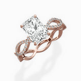 Infinity Band Vintage Style Engagement Ring