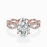 Infinity Band Vintage Style Engagement Ring