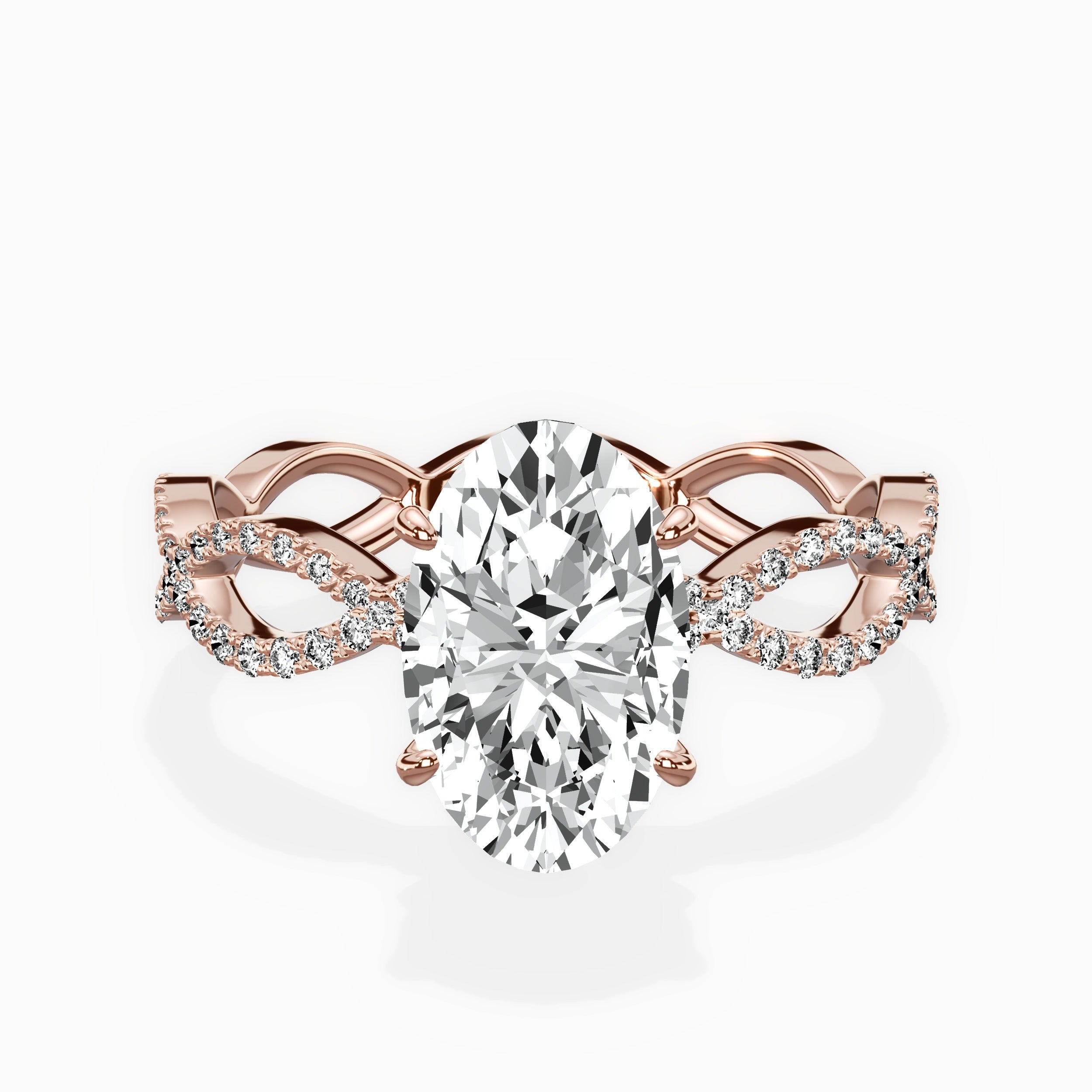 Infinity Band Vintage Style Engagement Ring