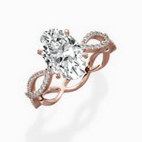 Infinity Band Vintage Style Engagement Ring