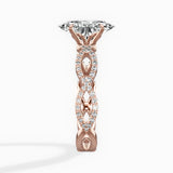 Infinity Band Vintage Style Engagement Ring