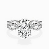Infinity Band Vintage Style Engagement Ring
