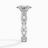 Infinity Band Vintage Style Engagement Ring