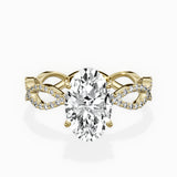 Infinity Band Vintage Style Engagement Ring