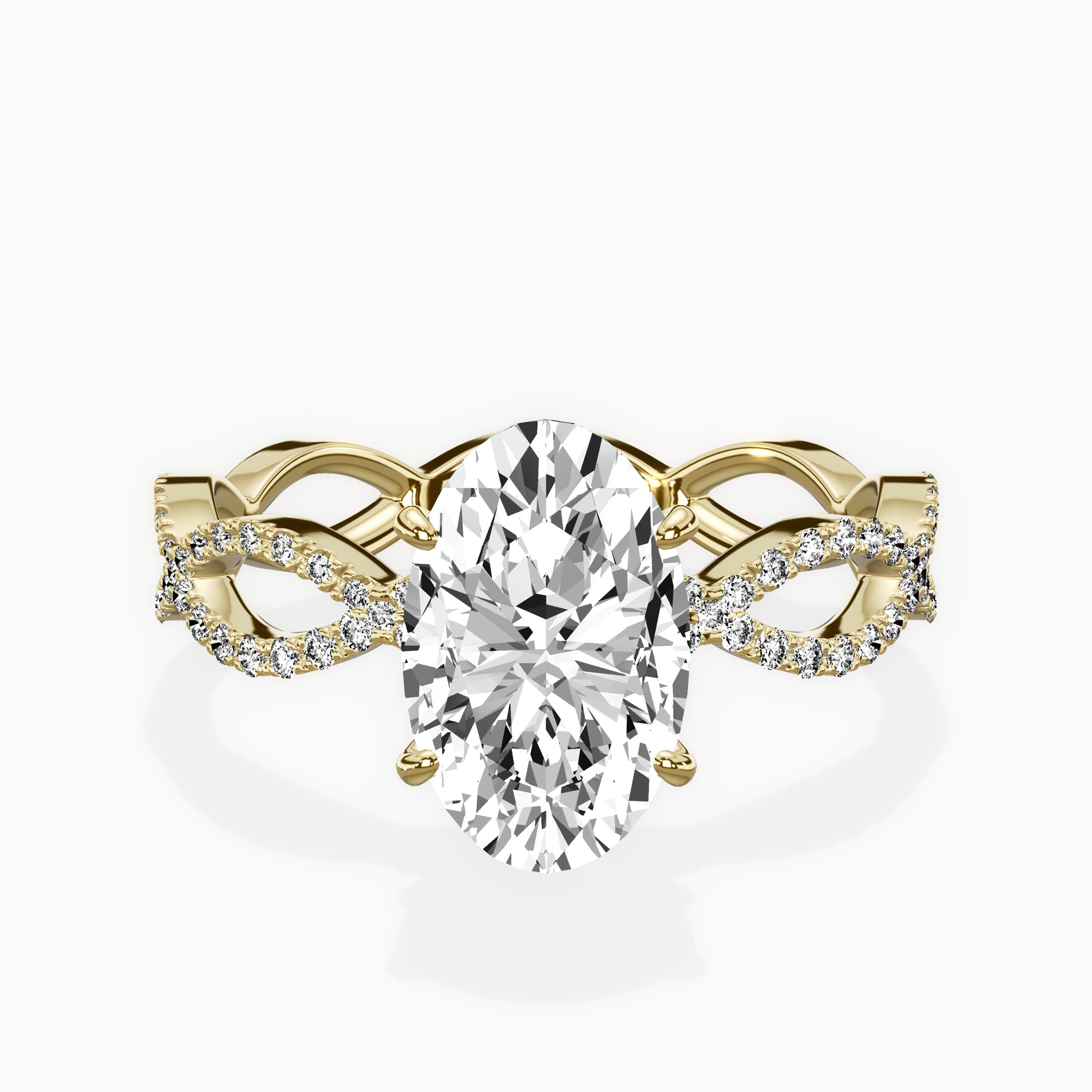 Infinity Band Vintage Style Engagement Ring