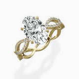 Infinity Band Vintage Style Engagement Ring