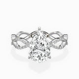Infinity Band Vintage Style Engagement Ring