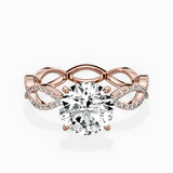 Infinity Band Vintage Style Engagement Ring