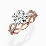 Infinity Band Vintage Style Engagement Ring