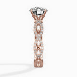 Infinity Band Vintage Style Engagement Ring