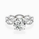 Infinity Band Vintage Style Engagement Ring