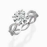 Infinity Band Vintage Style Engagement Ring