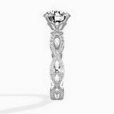 Infinity Band Vintage Style Engagement Ring