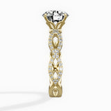 Infinity Band Vintage Style Engagement Ring