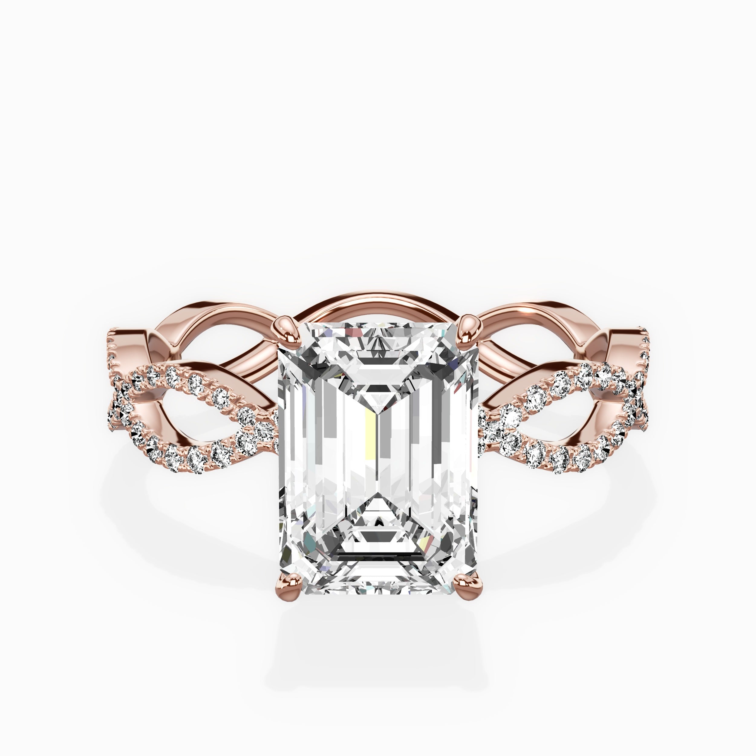 Infinity Band Vintage Style Engagement Ring