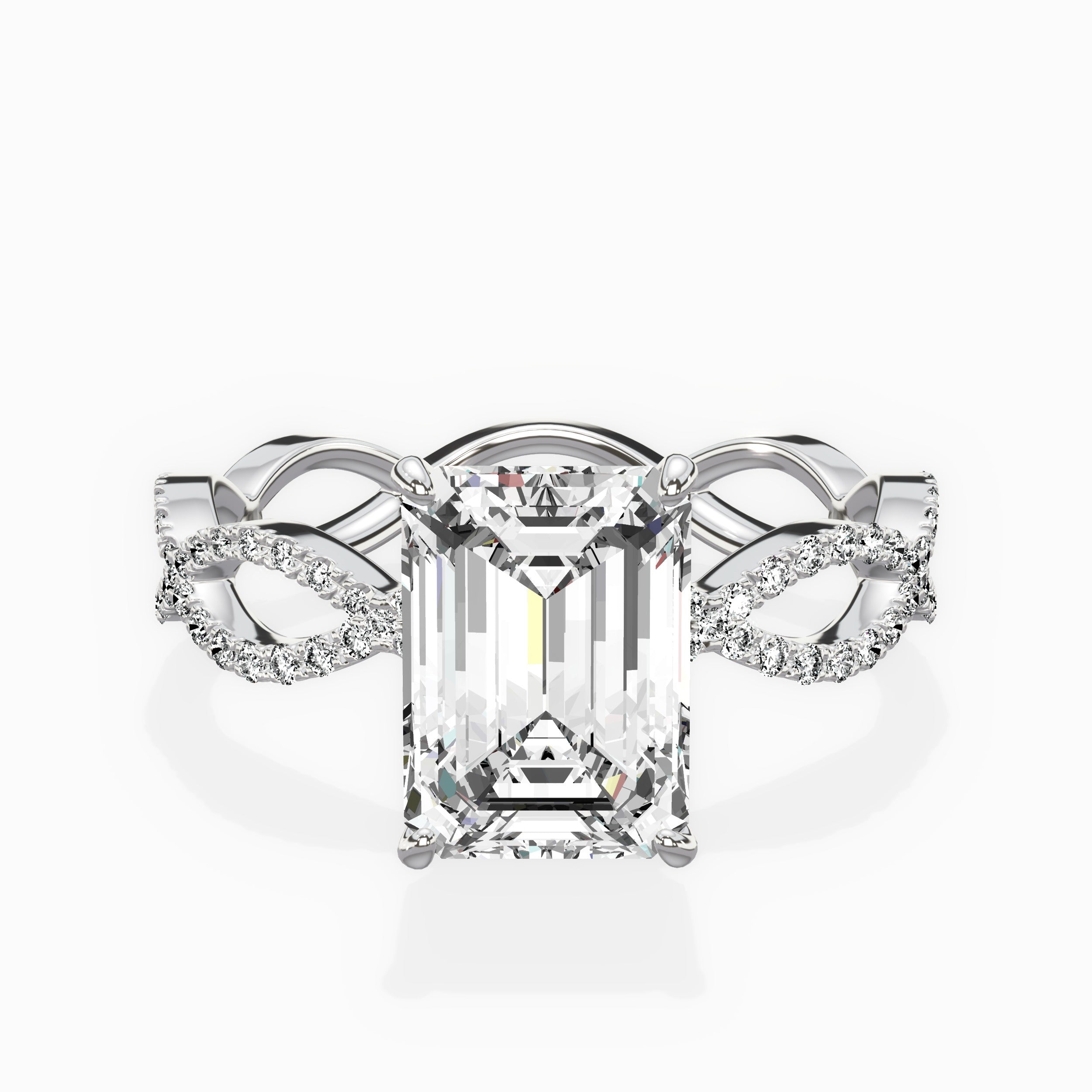 Infinity Band Vintage Style Engagement Ring
