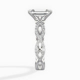Infinity Band Vintage Style Engagement Ring