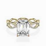 Infinity Band Vintage Style Engagement Ring