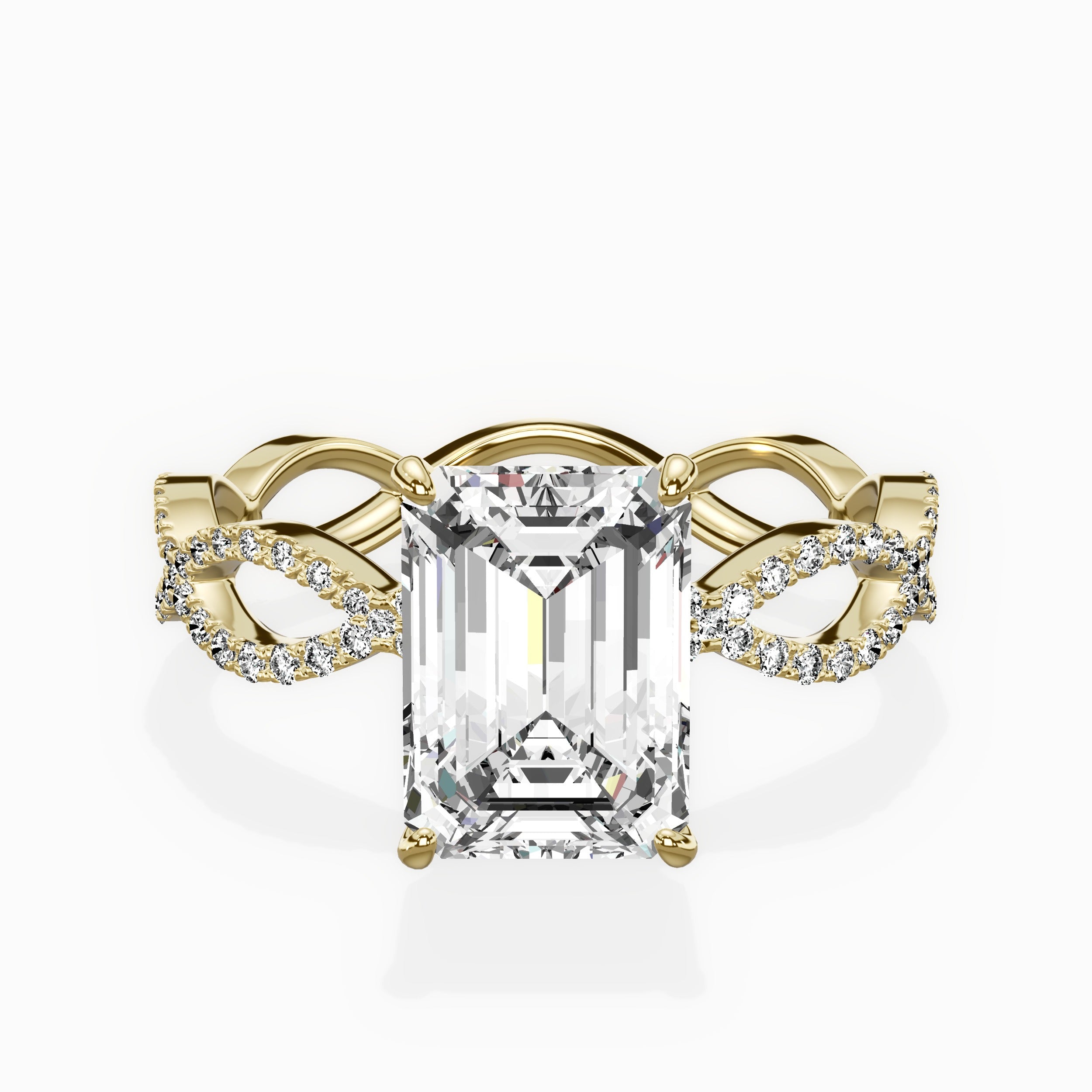 Infinity Band Vintage Style Engagement Ring
