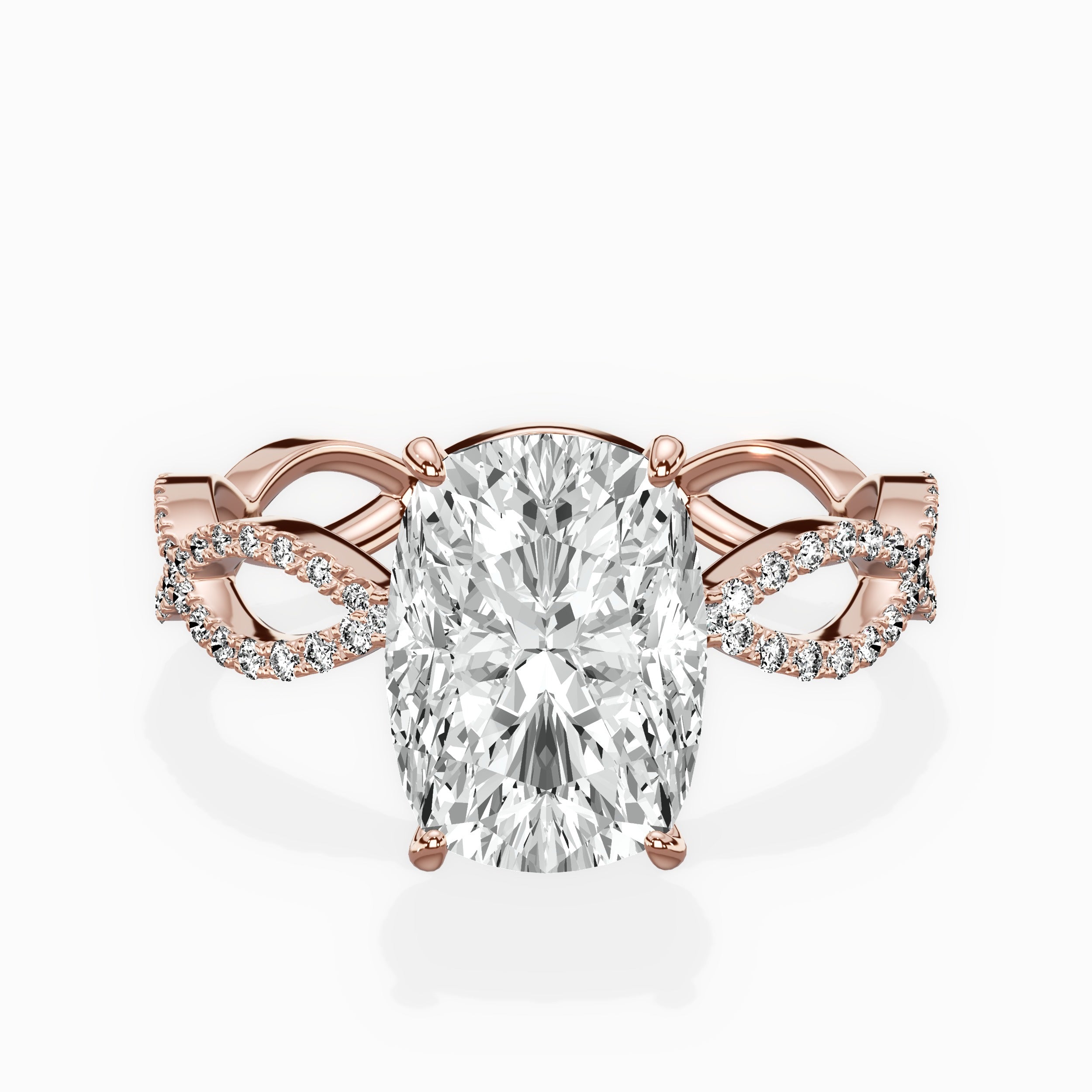 Infinity Band Vintage Style Engagement Ring