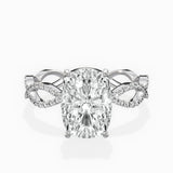 Infinity Band Vintage Style Engagement Ring
