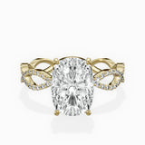 Infinity Band Vintage Style Engagement Ring