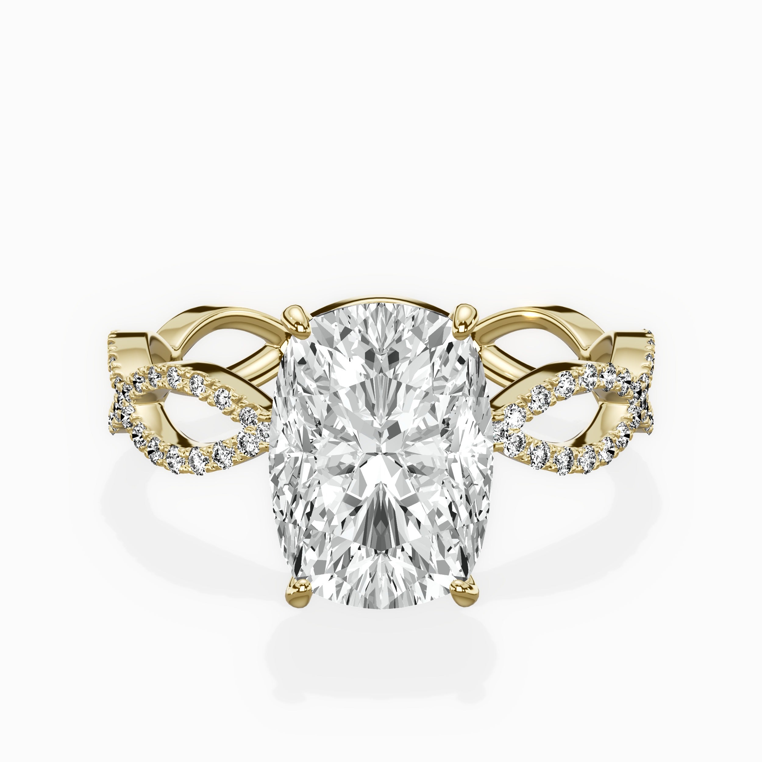 Infinity Band Vintage Style Engagement Ring
