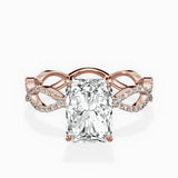 Infinity Band Vintage Style Engagement Ring
