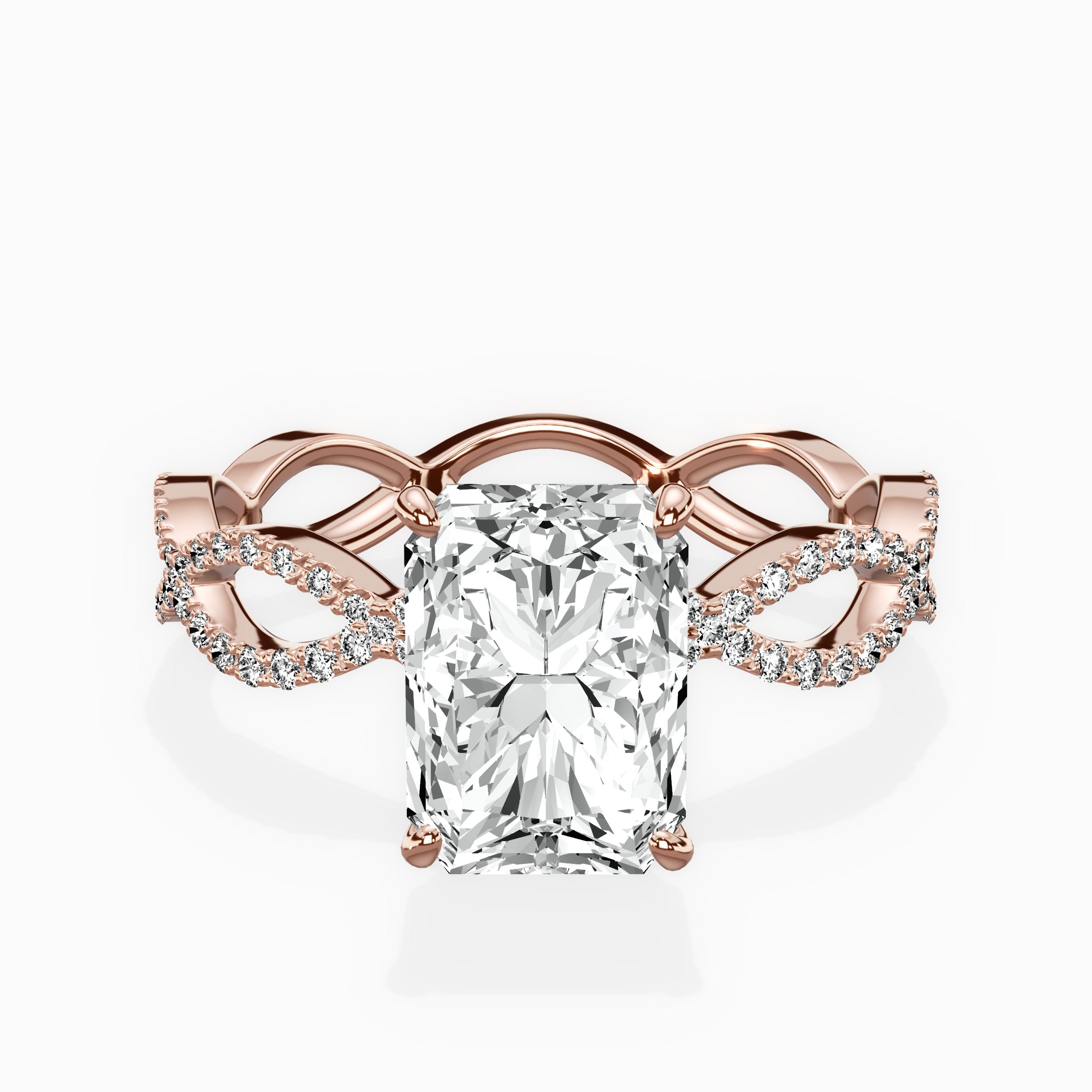 Infinity Band Vintage Style Engagement Ring