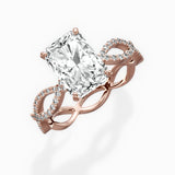 Infinity Band Vintage Style Engagement Ring