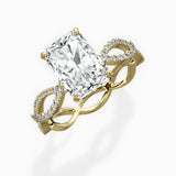 Infinity Band Vintage Style Engagement Ring