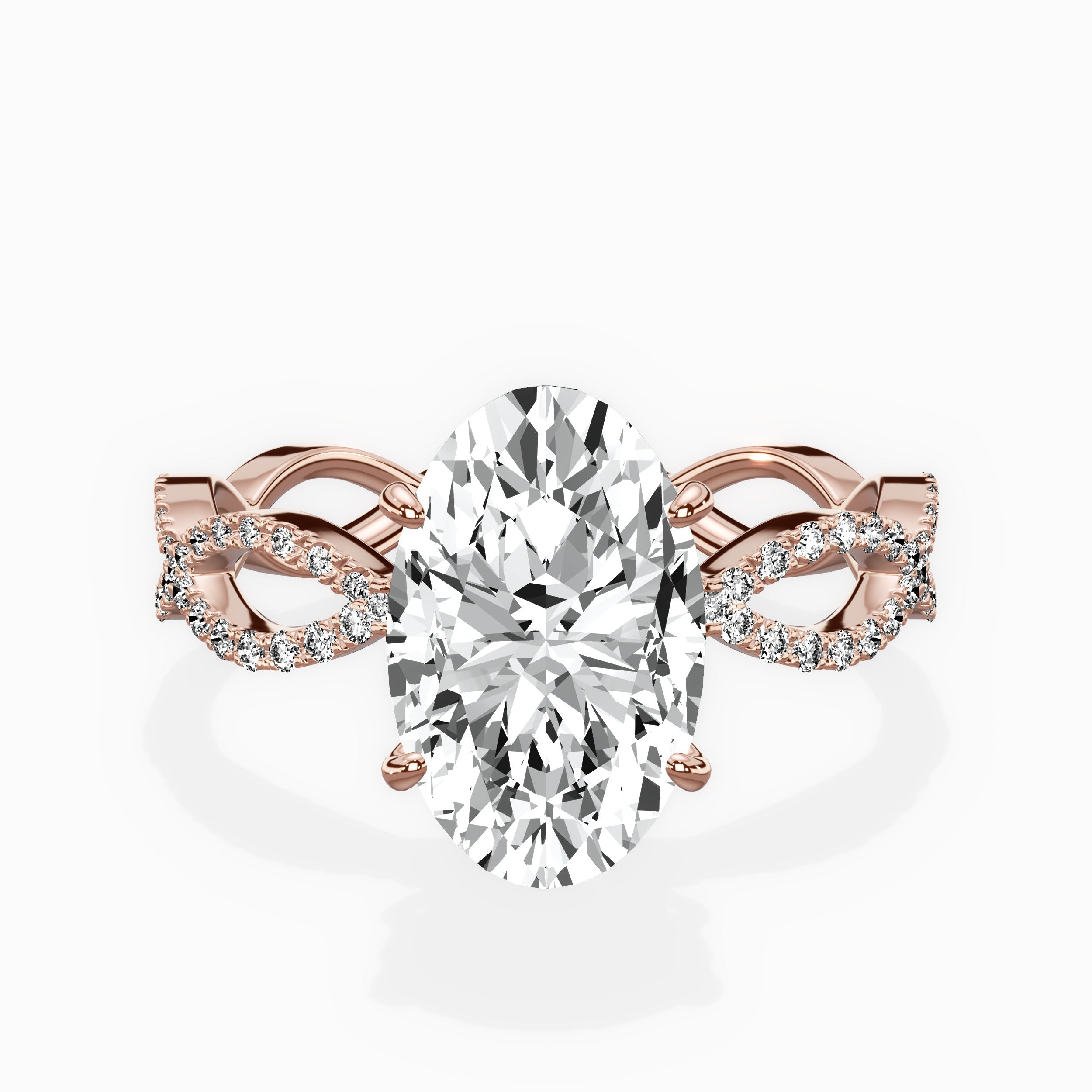 Infinity Band Vintage Style Engagement Ring