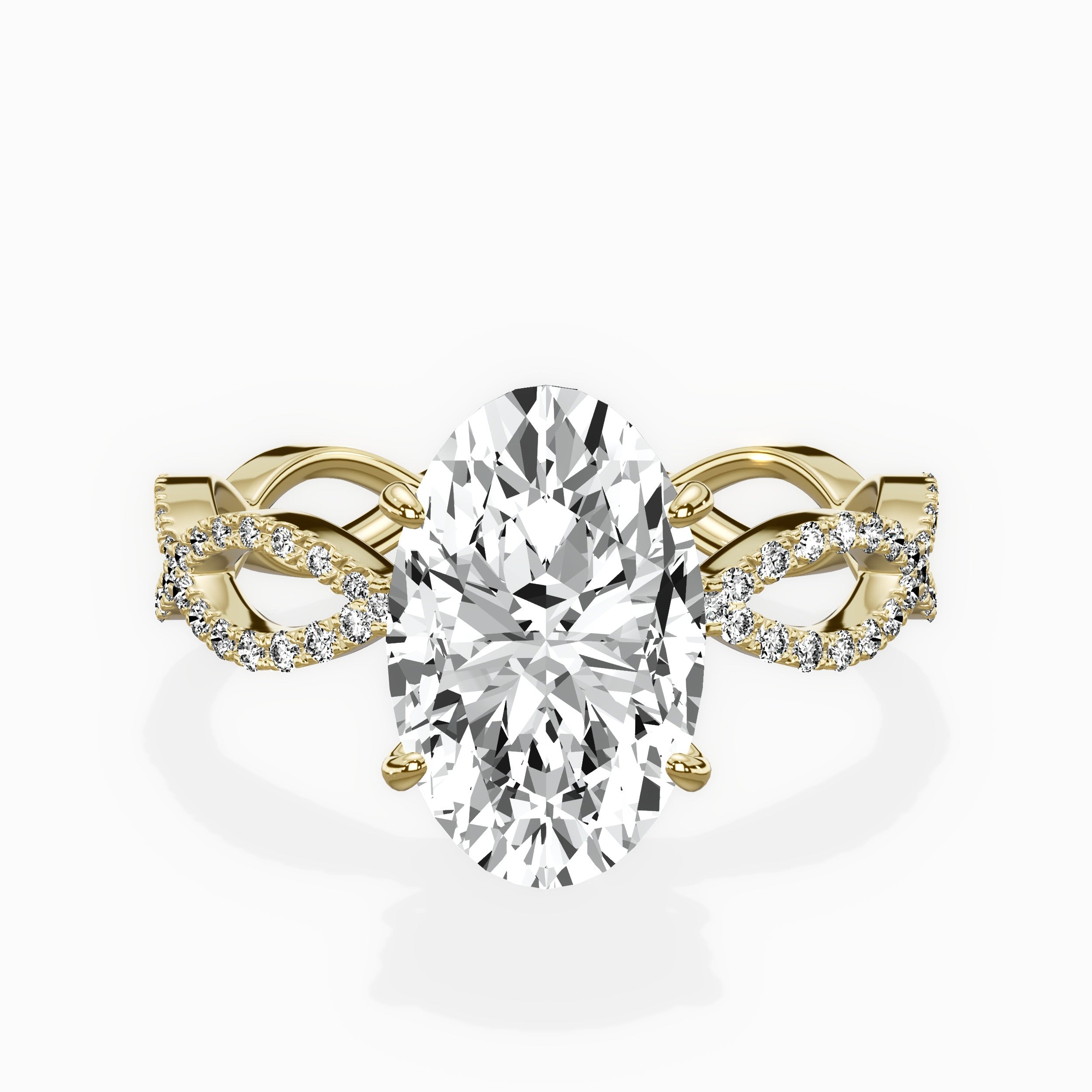 Infinity Band Vintage Style Engagement Ring