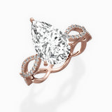 Infinity Band Vintage Style Engagement Ring