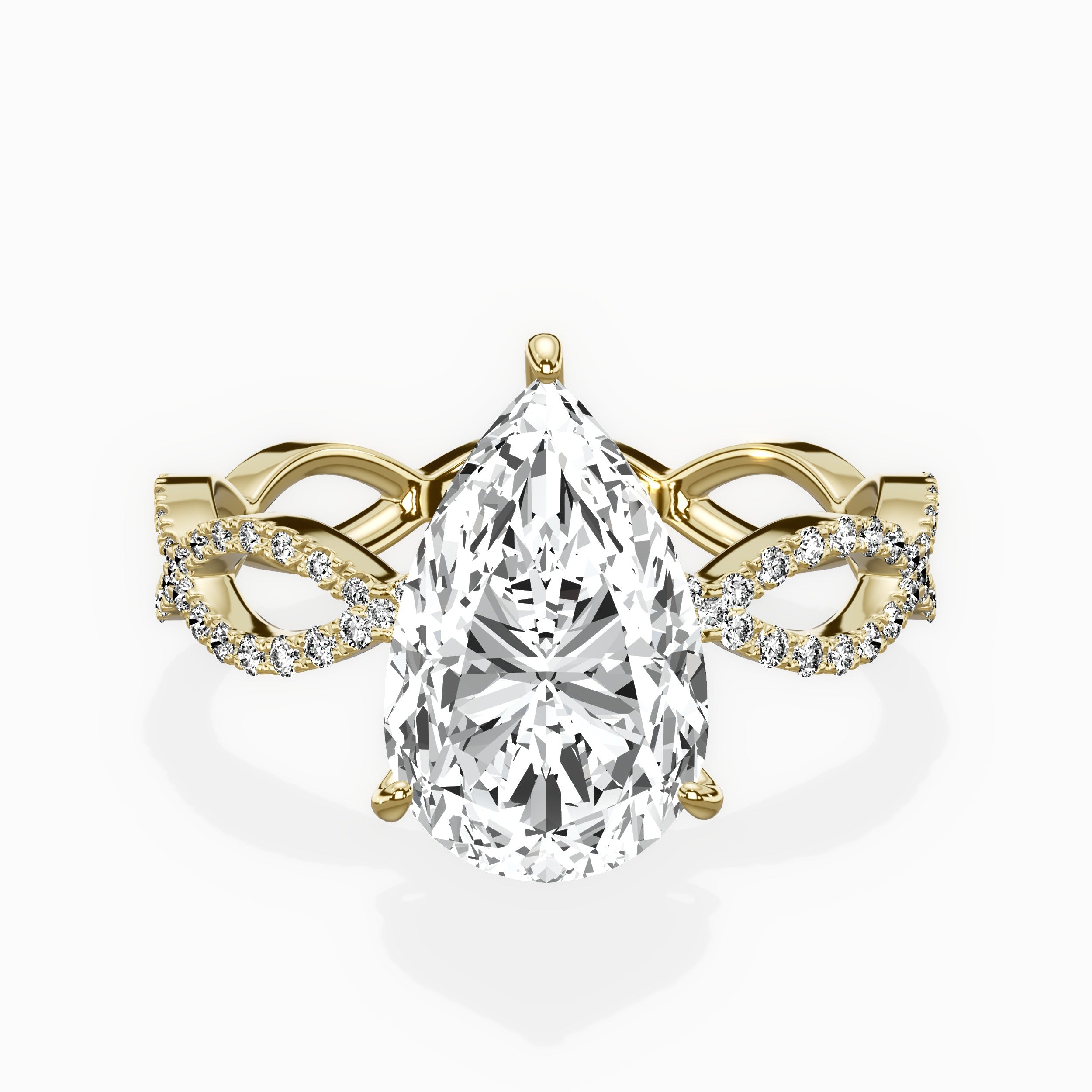 Infinity Band Vintage Style Engagement Ring