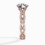 Infinity Band Vintage Style Engagement Ring