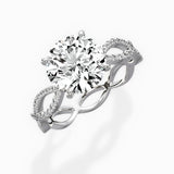 Infinity Band Vintage Style Engagement Ring