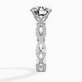 Infinity Band Vintage Style Engagement Ring