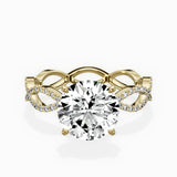 Infinity Band Vintage Style Engagement Ring