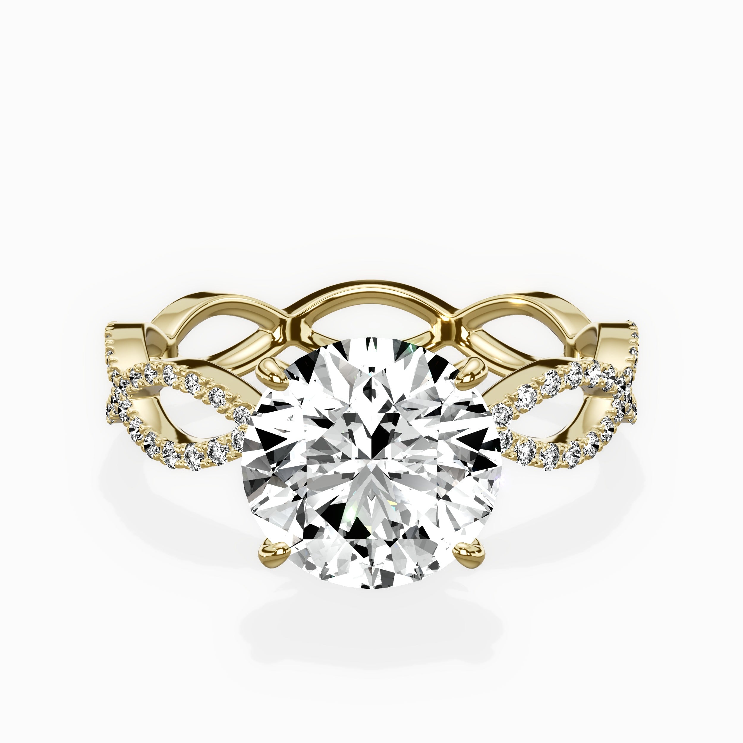 Infinity Band Vintage Style Engagement Ring