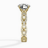 Infinity Band Vintage Style Engagement Ring
