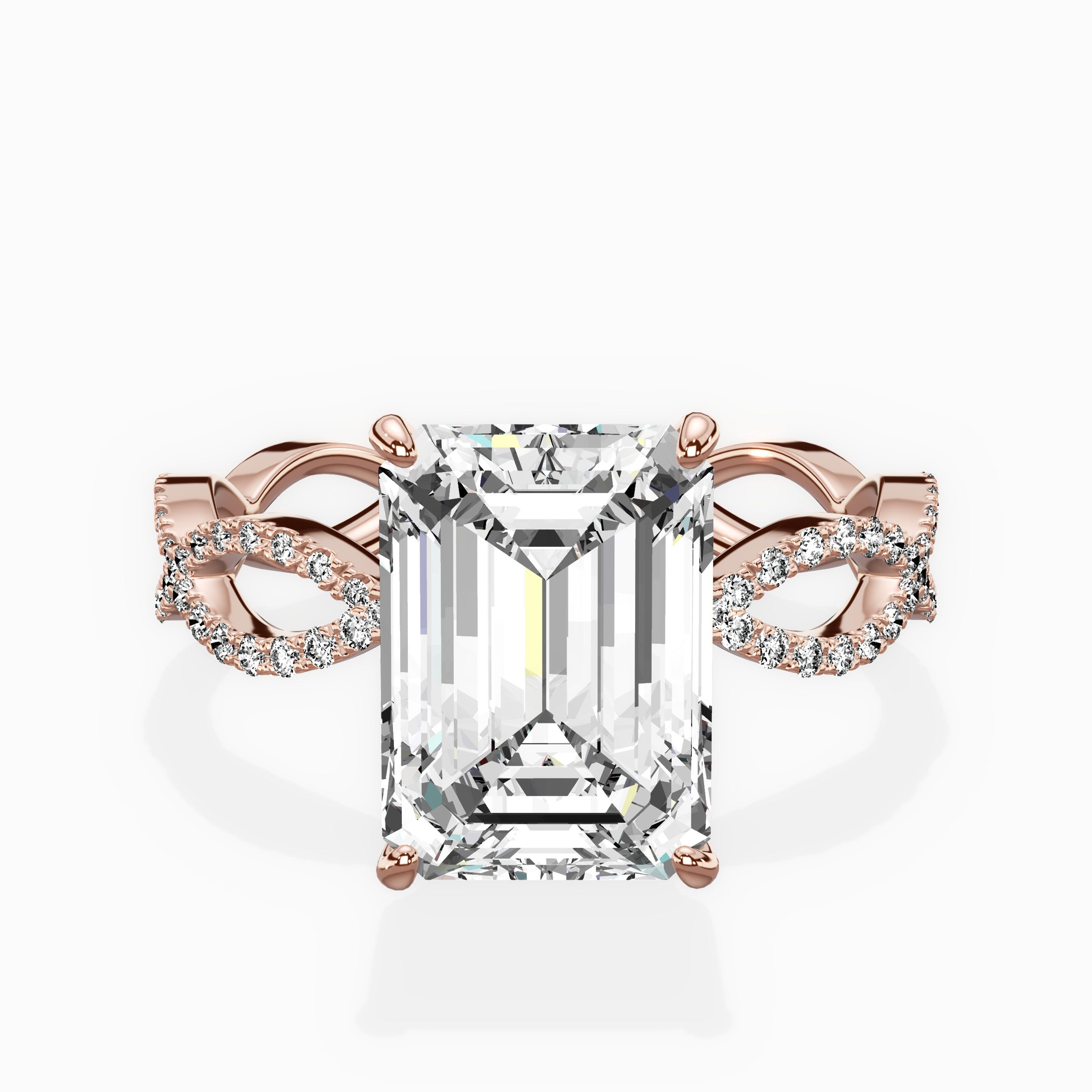 Infinity Band Vintage Style Engagement Ring