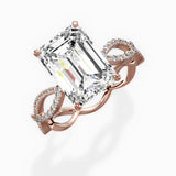 Infinity Band Vintage Style Engagement Ring