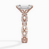 Infinity Band Vintage Style Engagement Ring