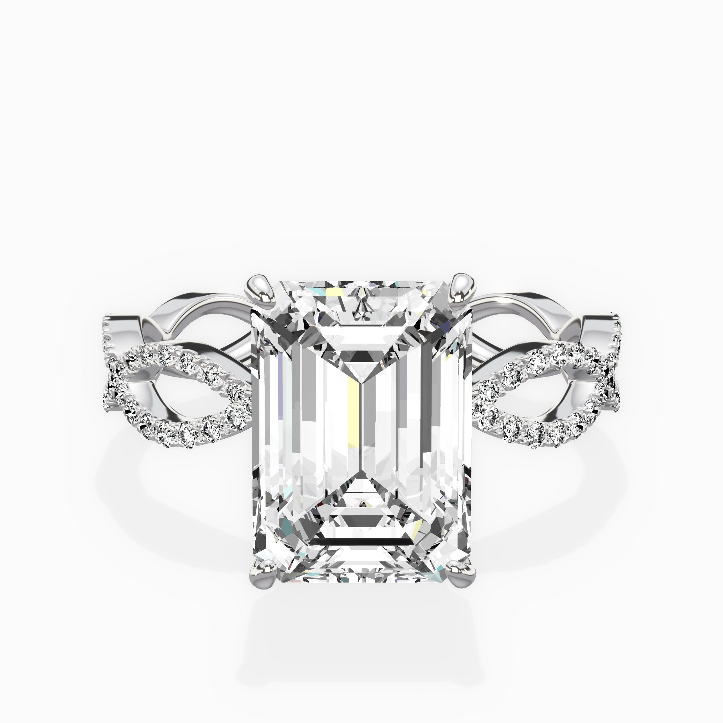 Infinity Band Vintage Style Engagement Ring